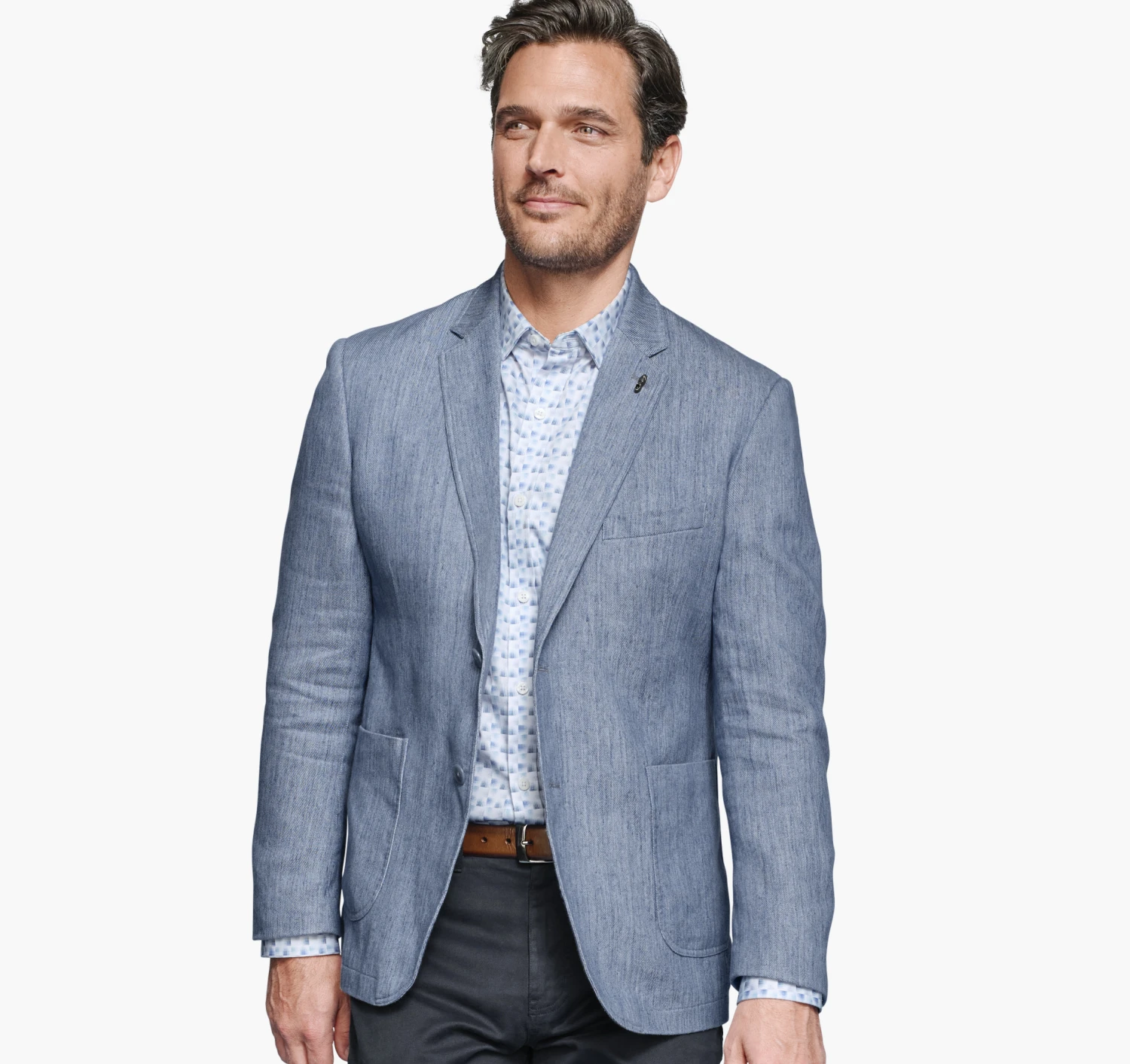 Washed Linen-Blend Blazer 3 Washed Linen-Blend Blazer