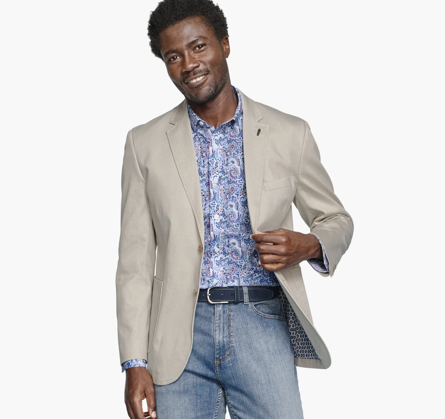 Washed Cotton Dobby Blazer 3 Washed Cotton Dobby Blazer