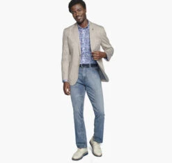 Washed Cotton Dobby Blazer 7 Washed Cotton Dobby Blazer -Johnston and Murphy Store 491912 master 2