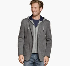 XC Flex® Knit Blazer With Removable Hooded Bib -Johnston and Murphy Store 491930 master 2