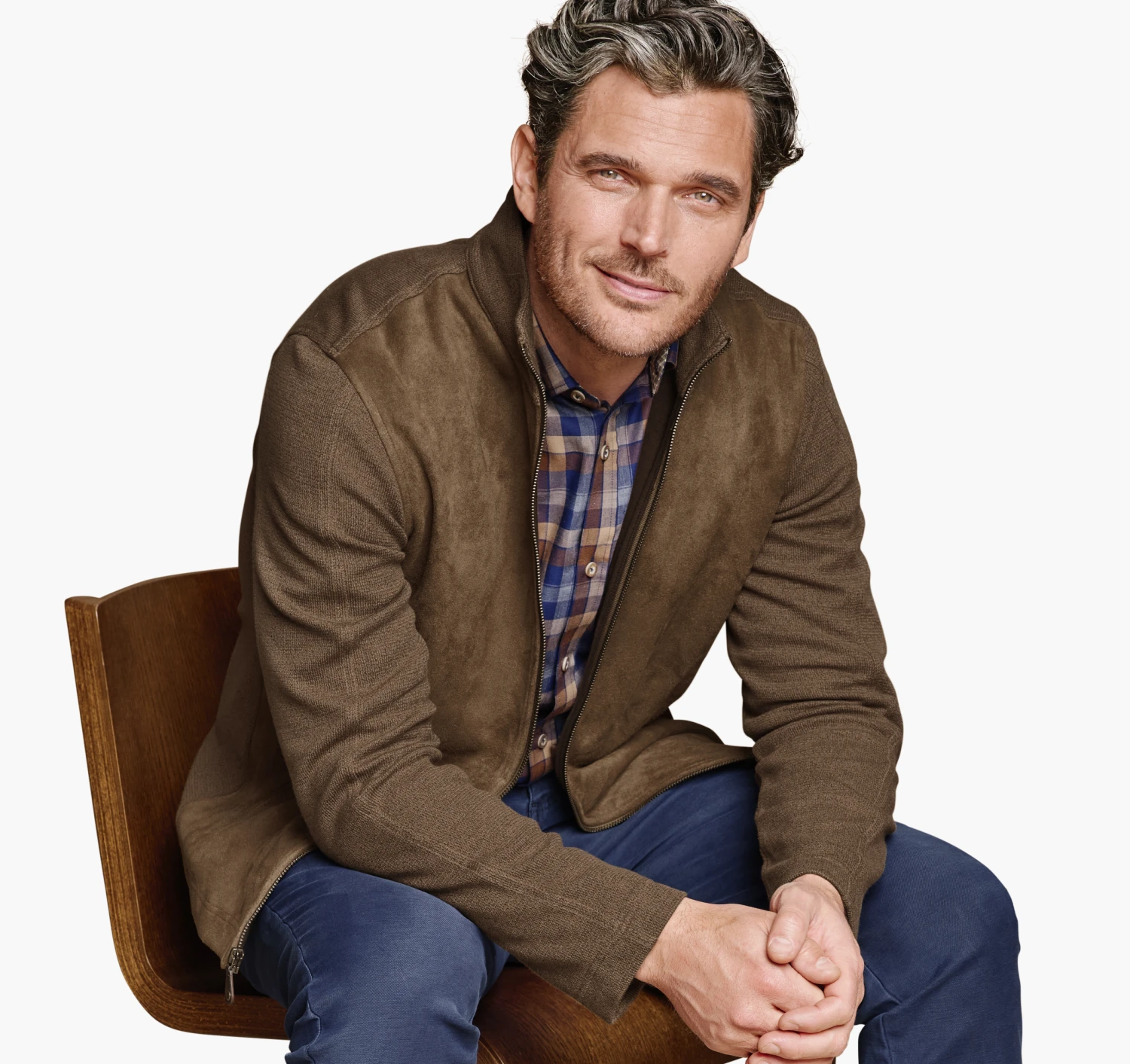 Faux-Suede Full-Zip 3 Faux-Suede Full-Zip