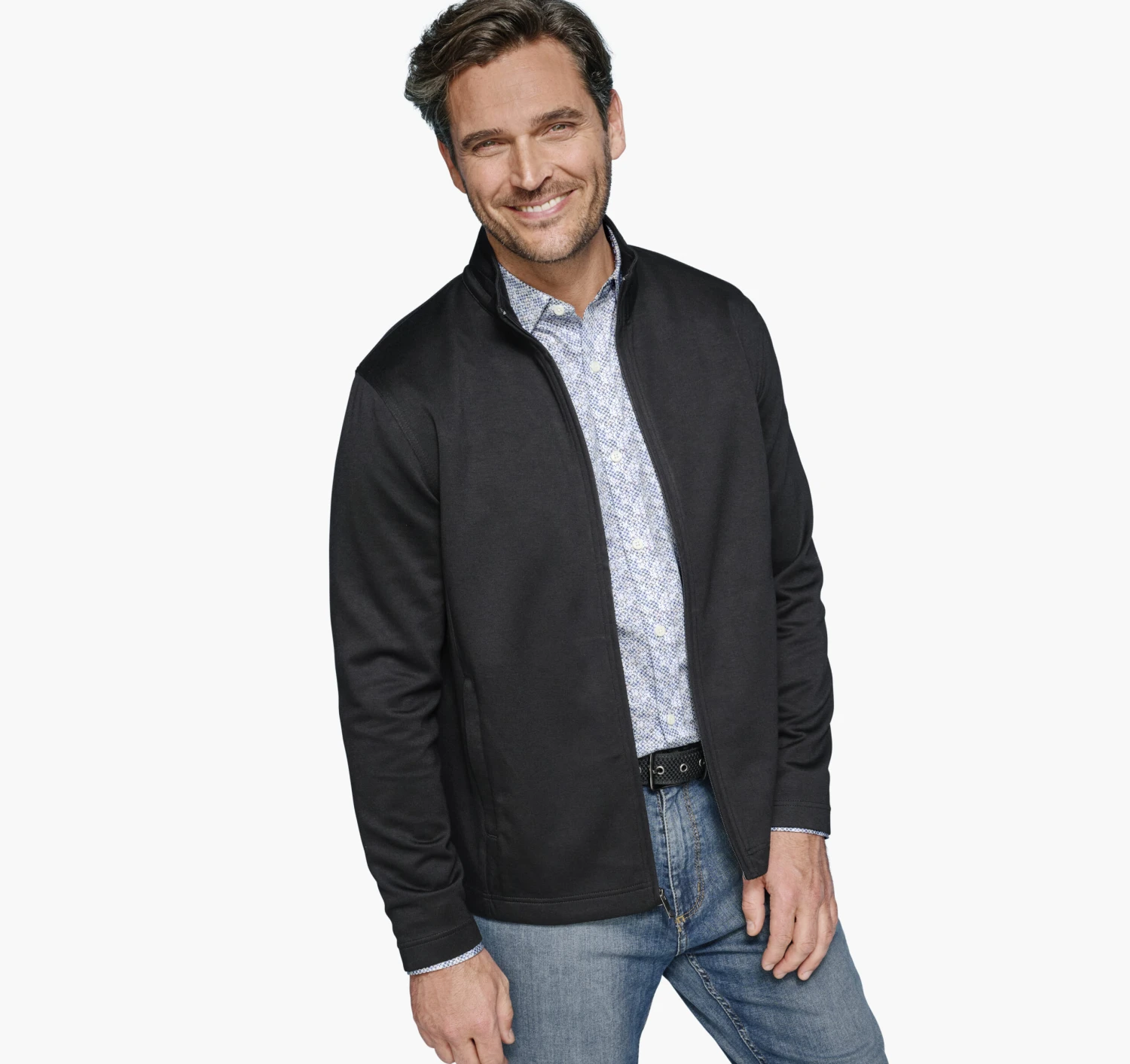 Solid Full-Zip Knit Jacket 3 Solid Full-Zip Knit Jacket