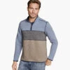 Reversible Colorblock Channel-Quilted Quarter-Zip 2 Reversible Colorblock Channel-Quilted Quarter-Zip -Johnston and Murphy Store 748071 master