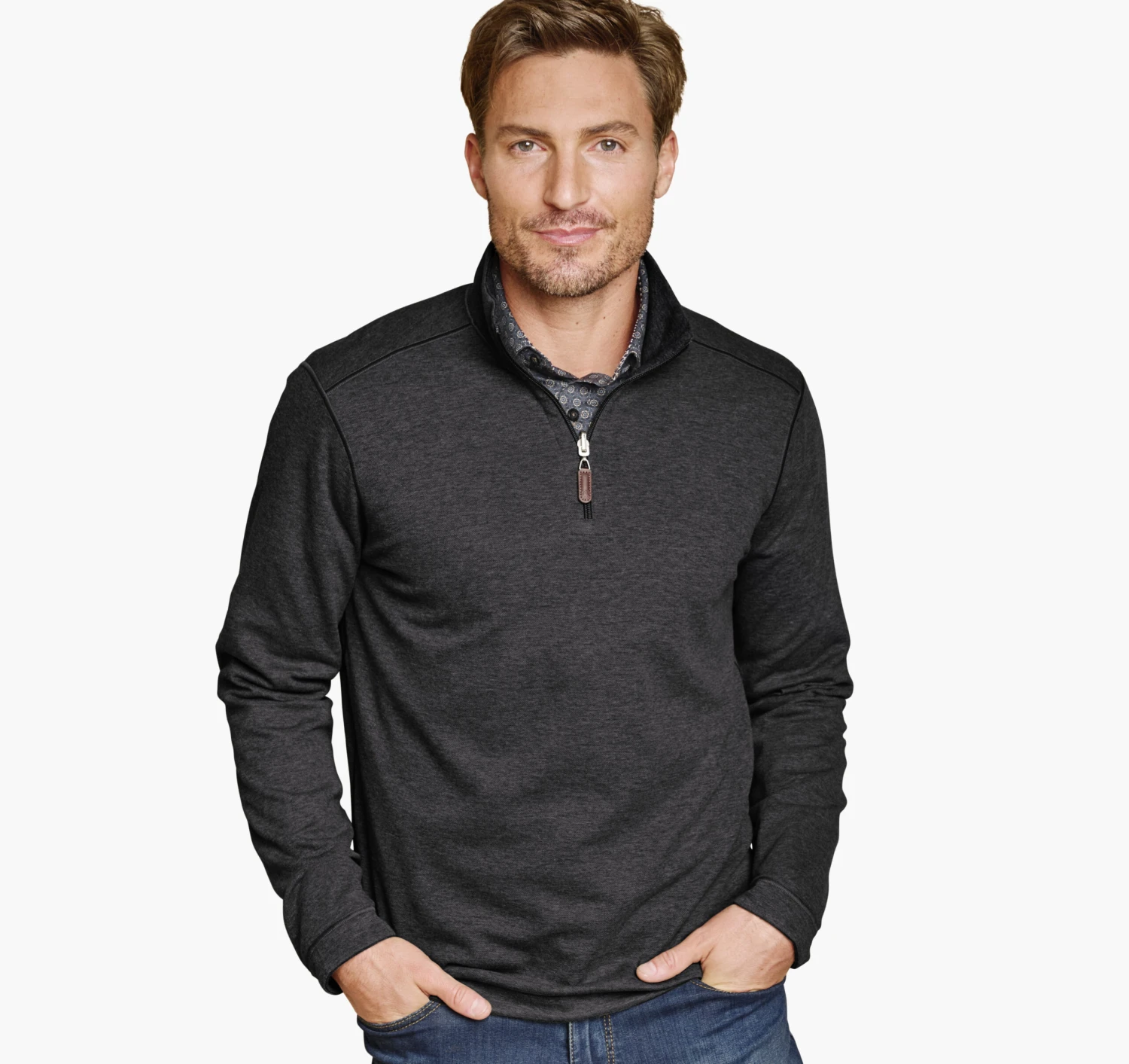 Icon Reversible Solid Quarter-Zip 3 Icon Reversible Solid Quarter-Zip
