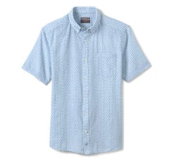 Cotton-Linen Short-Sleeve Print Shirt -Johnston and Murphy Store 749706 master 2
