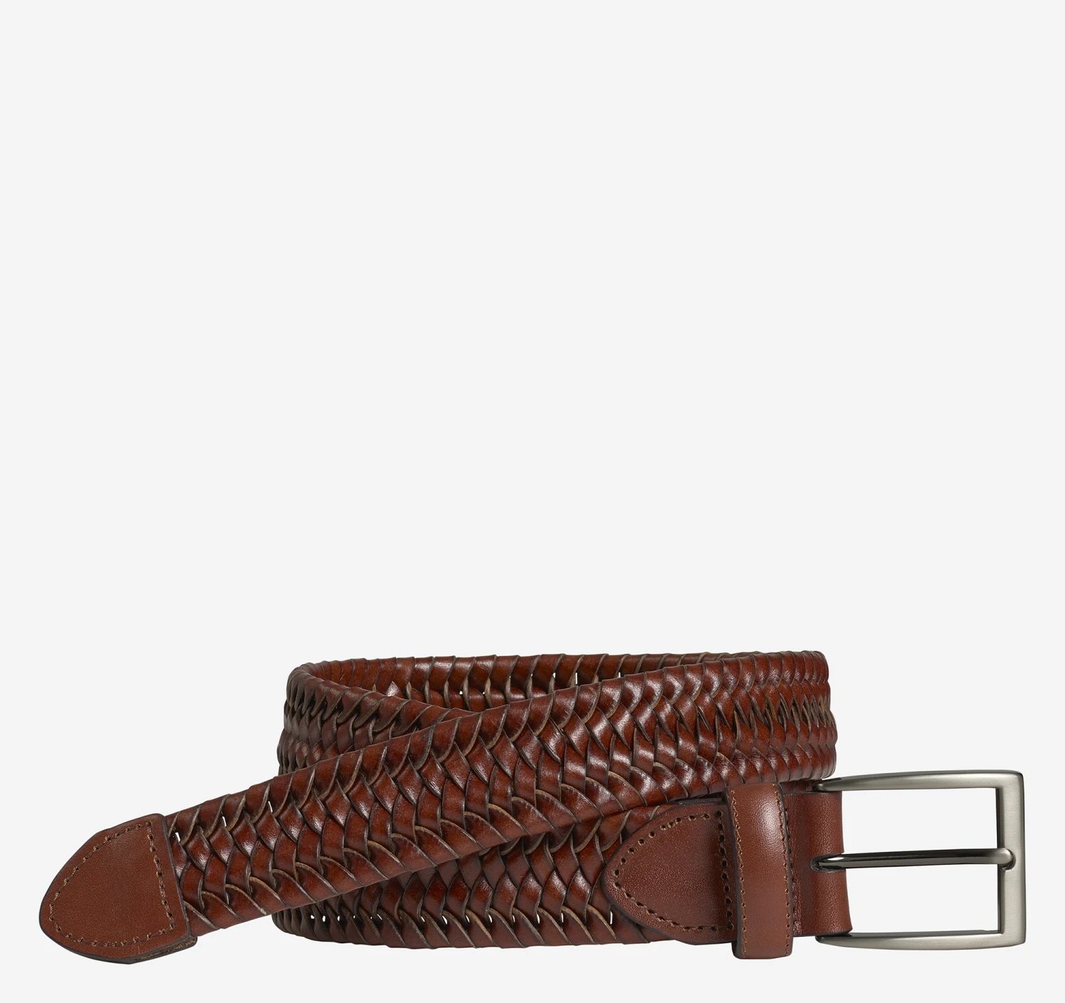 Stretch Leather Braided Belt 3 Stretch Leather Braided Belt